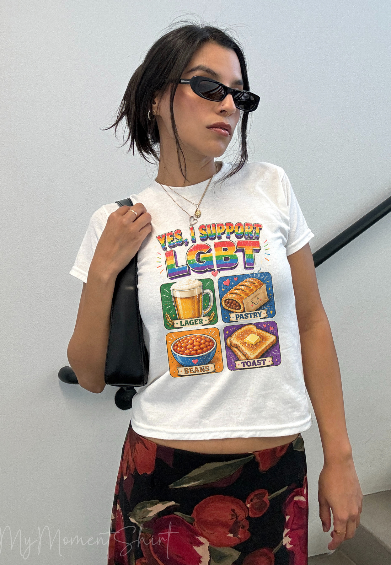 Yes I Support LGBT Shirt | Funny Rainbow Pride Graphic Tee
