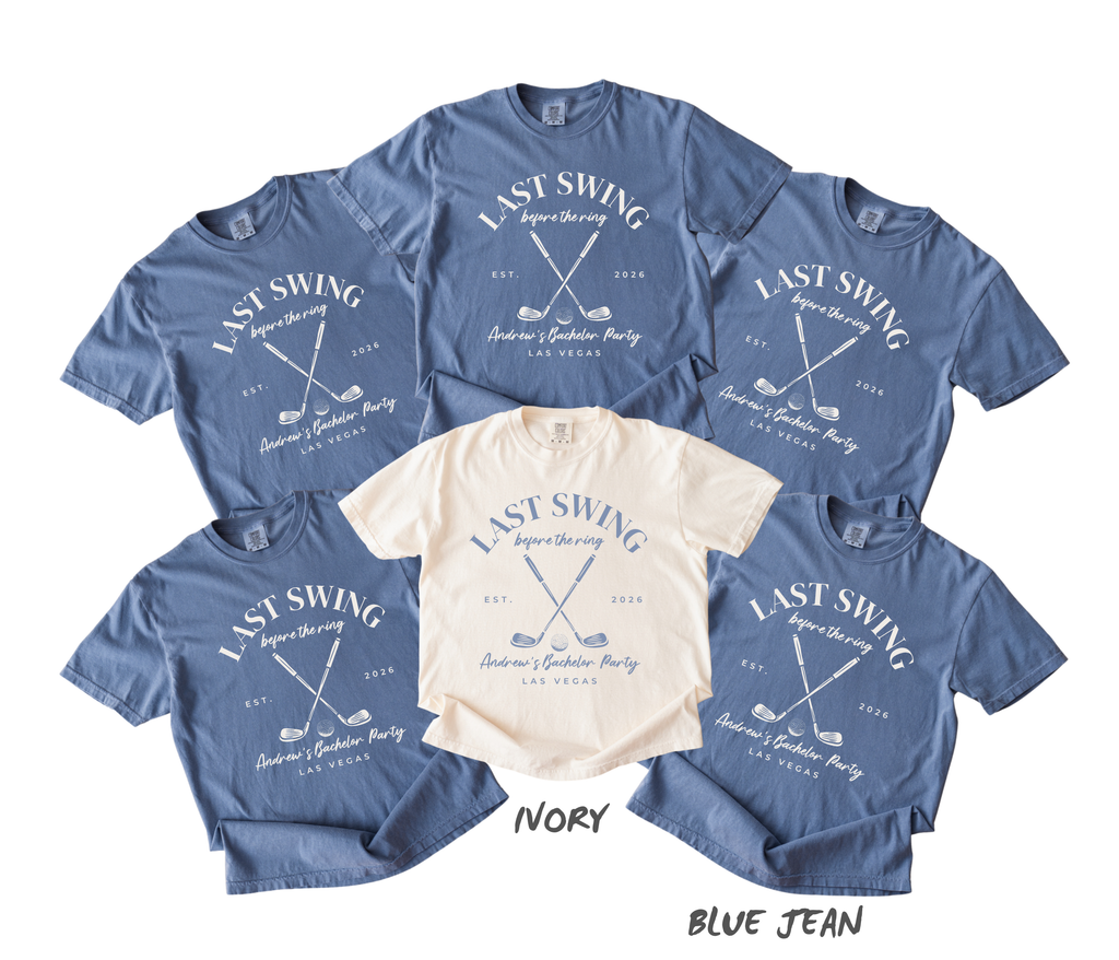 Golf Bachelor Party Shirt - Last Swing Before the Ring Groom Crew