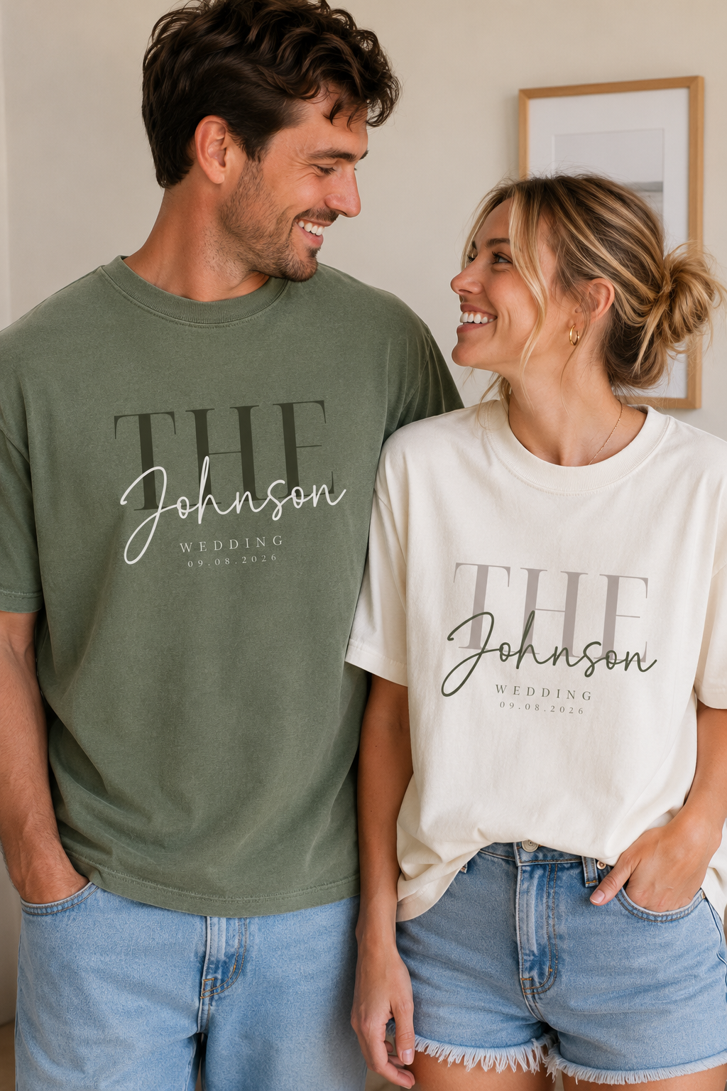 The + Family Name - Custom Wedding Crew Shirt