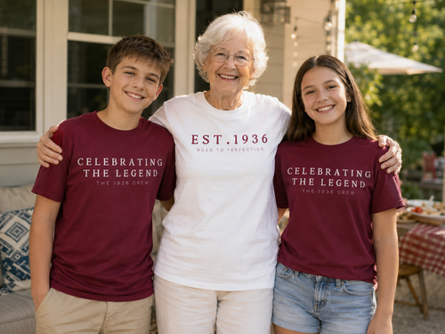 90th Birthday Family Shirts | EST 1936 Birthday Shirt | Celebrating The Legend 1936 Crew Shirts