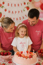 Strawberry Birthday Family Matching Shirts - Custom Mama Dada