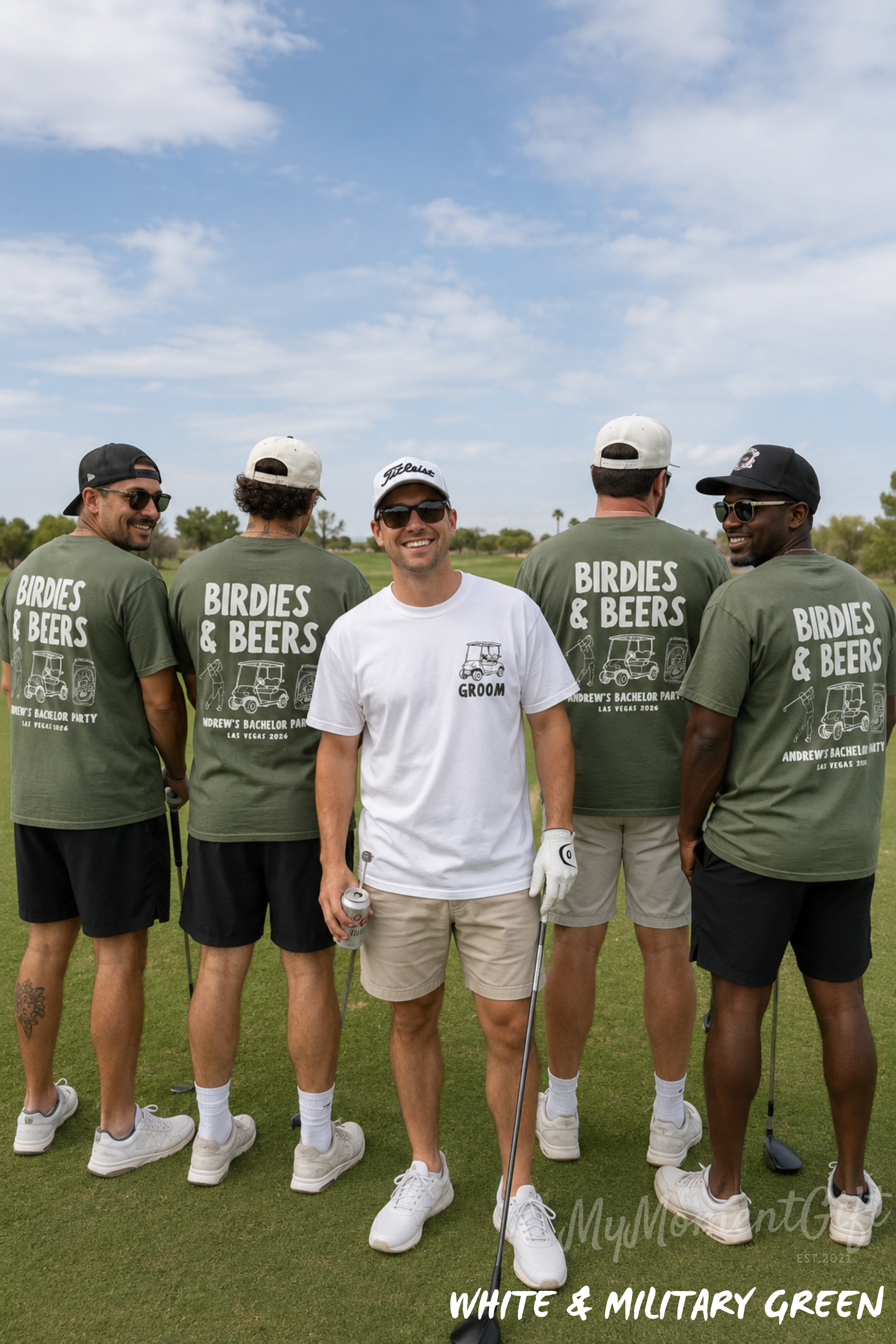 Birdies & Beers Golf Bachelor Party Shirts | Custom Golf Trip Shirts