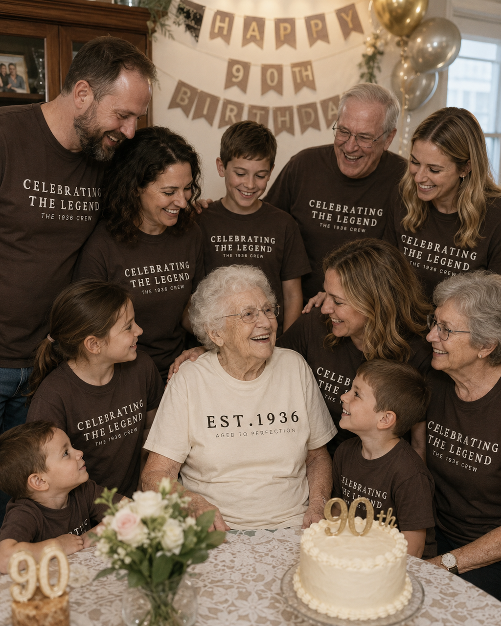 Kid Size - 90th Birthday Family Shirt | Celebrating The Legend Shirt
