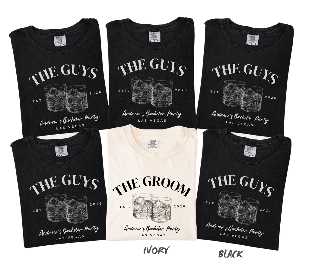 Bachelor Party T Shirts - Matching The Groom and The Guys Tees