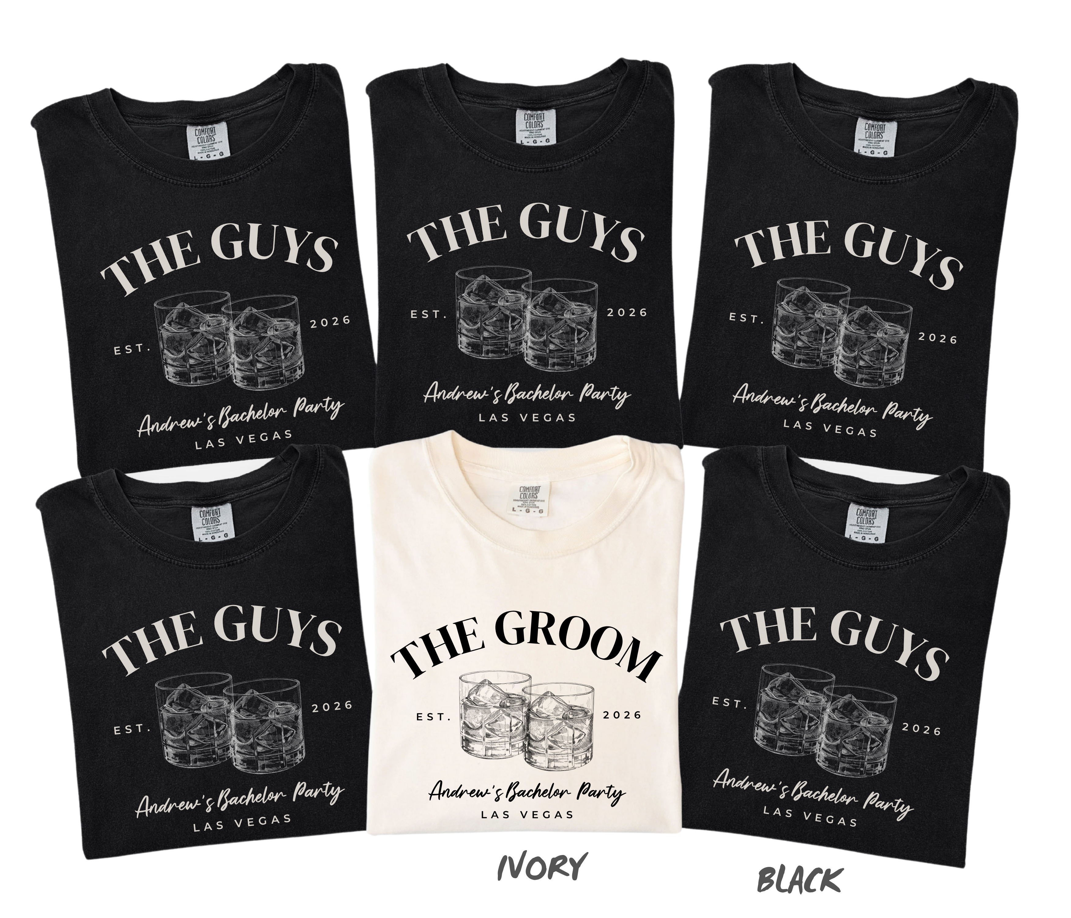 Bachelor Party T Shirts - Matching The Groom and The Guys Tees