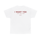 I Want You I Just Can’t Flirt Shirt – Funny Flirting Back Print Tee