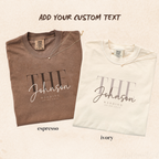 The + Family Name - Custom Wedding Crew Shirt