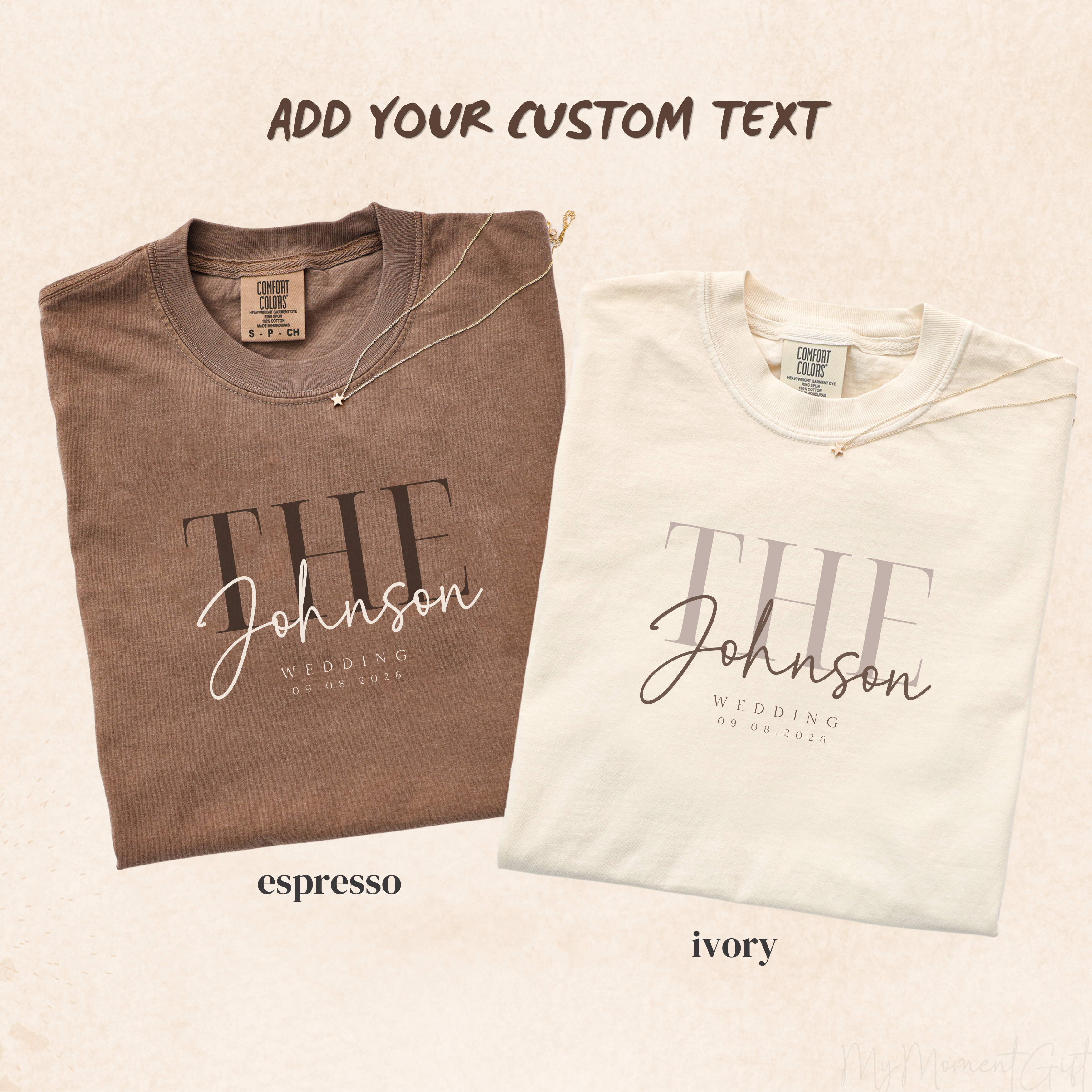 The + Family Name - Custom Wedding Crew Shirt