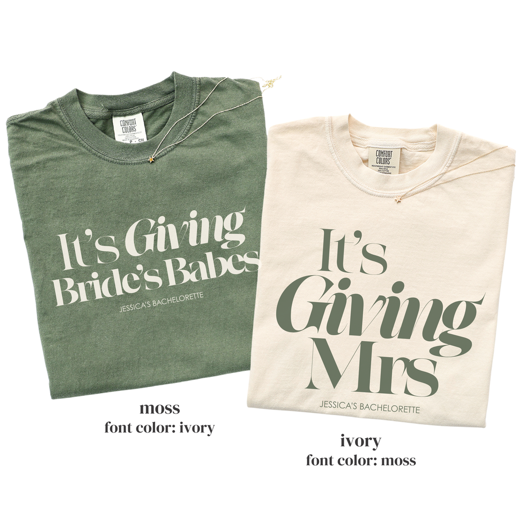 It's Giving Mrs & Bride's Babe T-Shirt - Bride Era Shirt, Future Mrs Tee, Bride To Be Top
