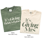 It's Giving Mrs & Bride's Babe T-Shirt - Bride Era Shirt, Future Mrs Tee, Bride To Be Top