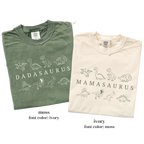 Dinosaur Birthday Family Matching Shirts - Dadasaurus Mamasaurus