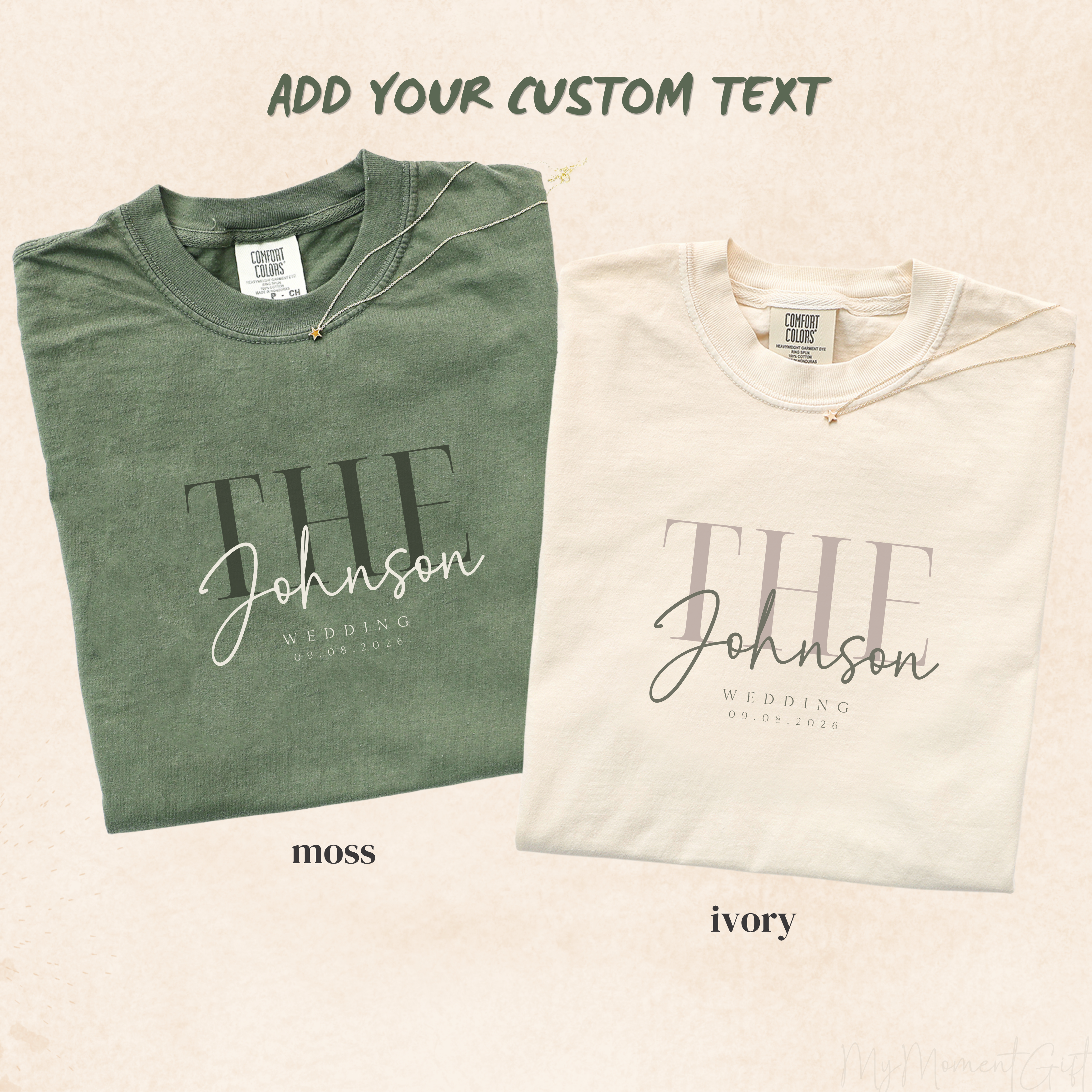 The + Family Name - Custom Wedding Crew Shirt