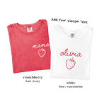 Kid Strawberry Birthday Family Matching Shirts - Custom Text