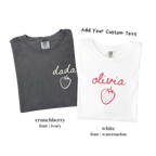 Kid Strawberry Birthday Family Matching Shirts - Custom Text