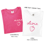 Kid Strawberry Birthday Family Matching Shirts - Custom Text