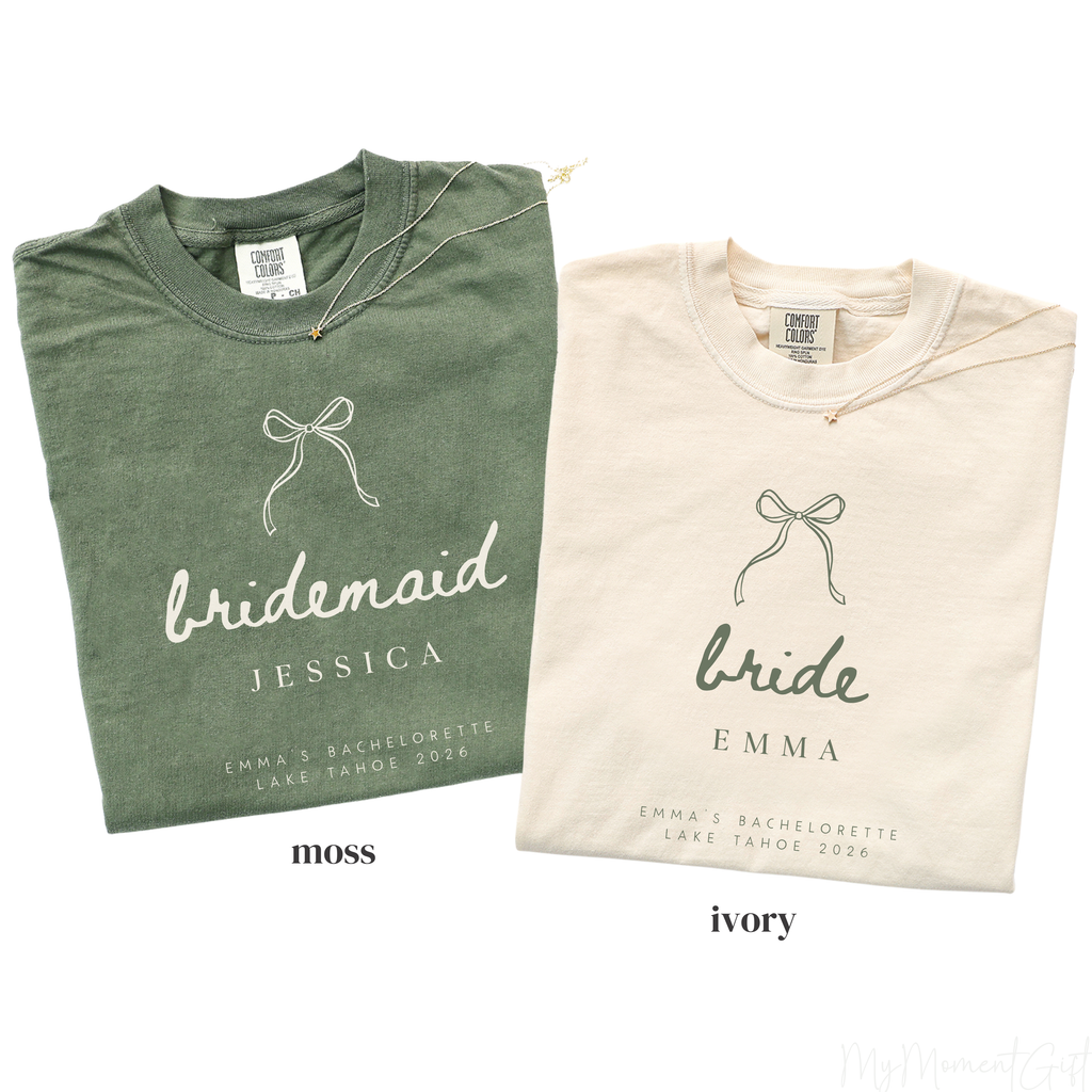 Custom Bridal Party Shirts - Bride, Bridesmaid, Maid of Honor