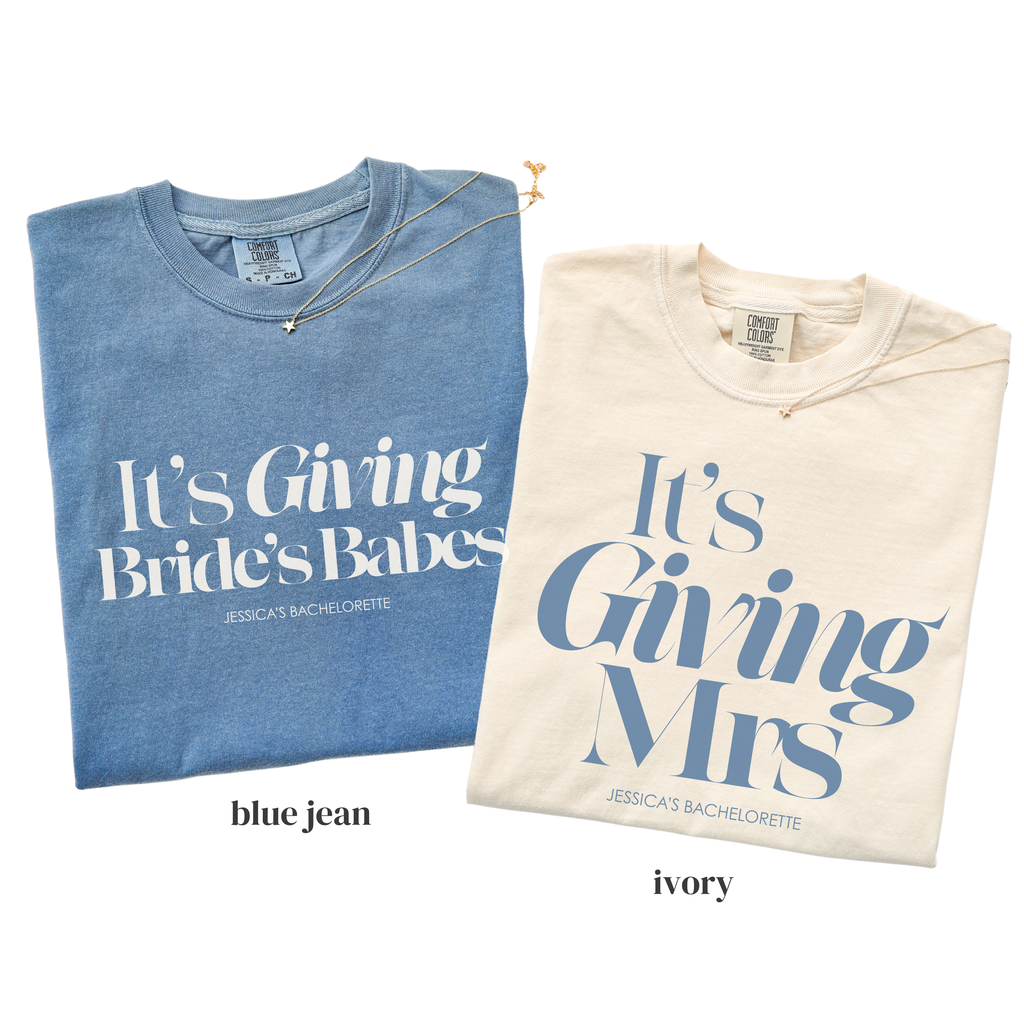 It's Giving Mrs & Bride's Babe T-Shirt - Bride Era Shirt, Future Mrs Tee, Bride To Be Top