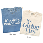 It's Giving Mrs & Bride's Babe T-Shirt - Bride Era Shirt, Future Mrs Tee, Bride To Be Top