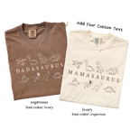Dinosaur Birthday Family Matching Shirts - Dadasaurus Mamasaurus