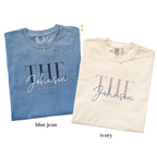 The + Family Name - Custom Wedding Crew Shirt