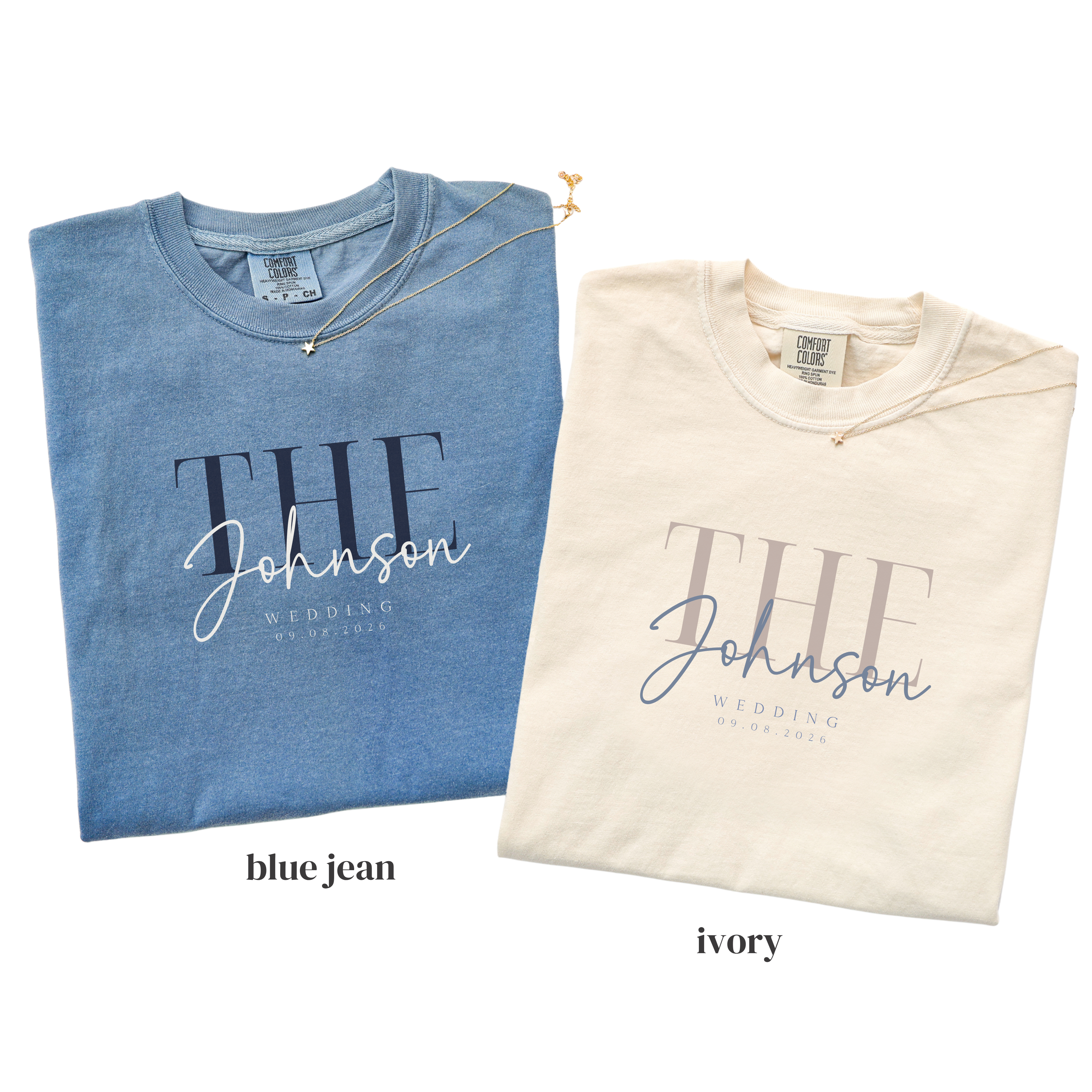 The + Family Name - Custom Wedding Crew Shirt