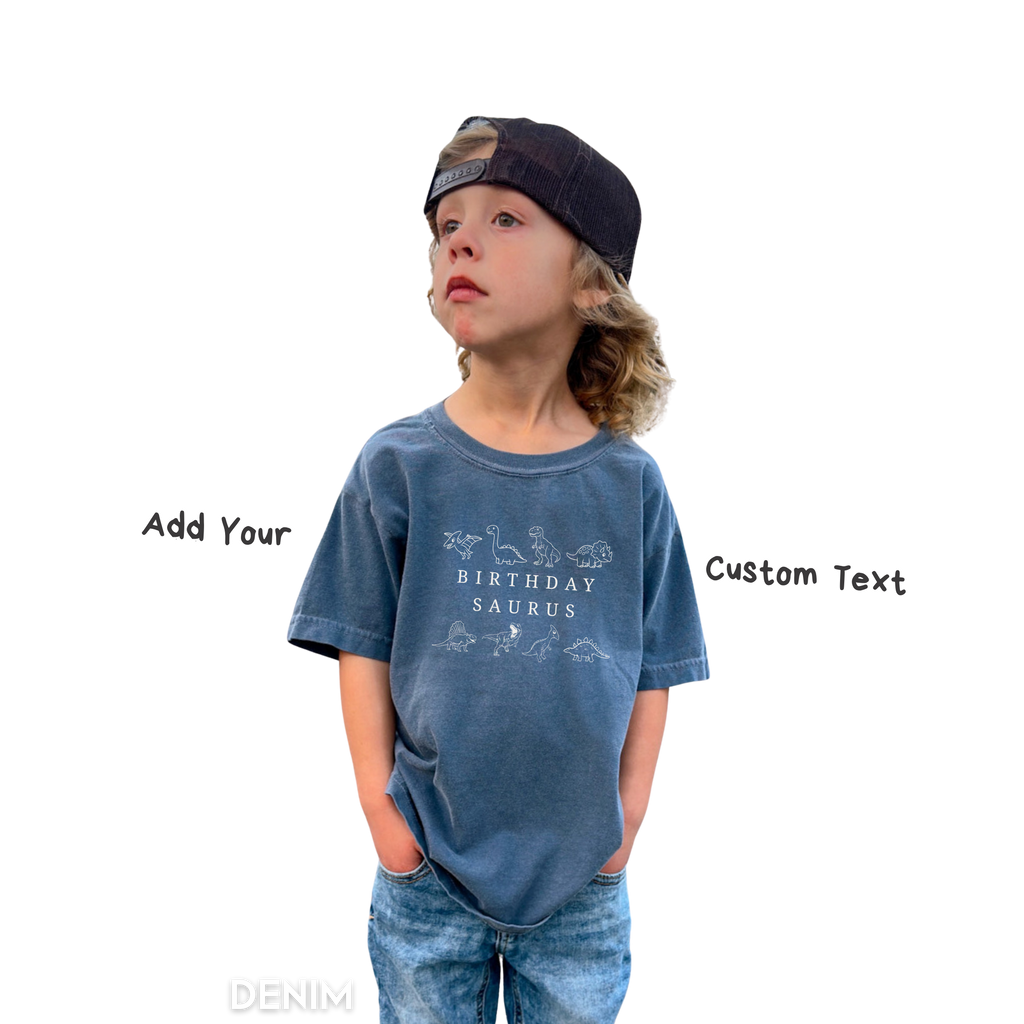 Kid Dinosaur Birthday Boy Shirts - Birthday Saurus Tee