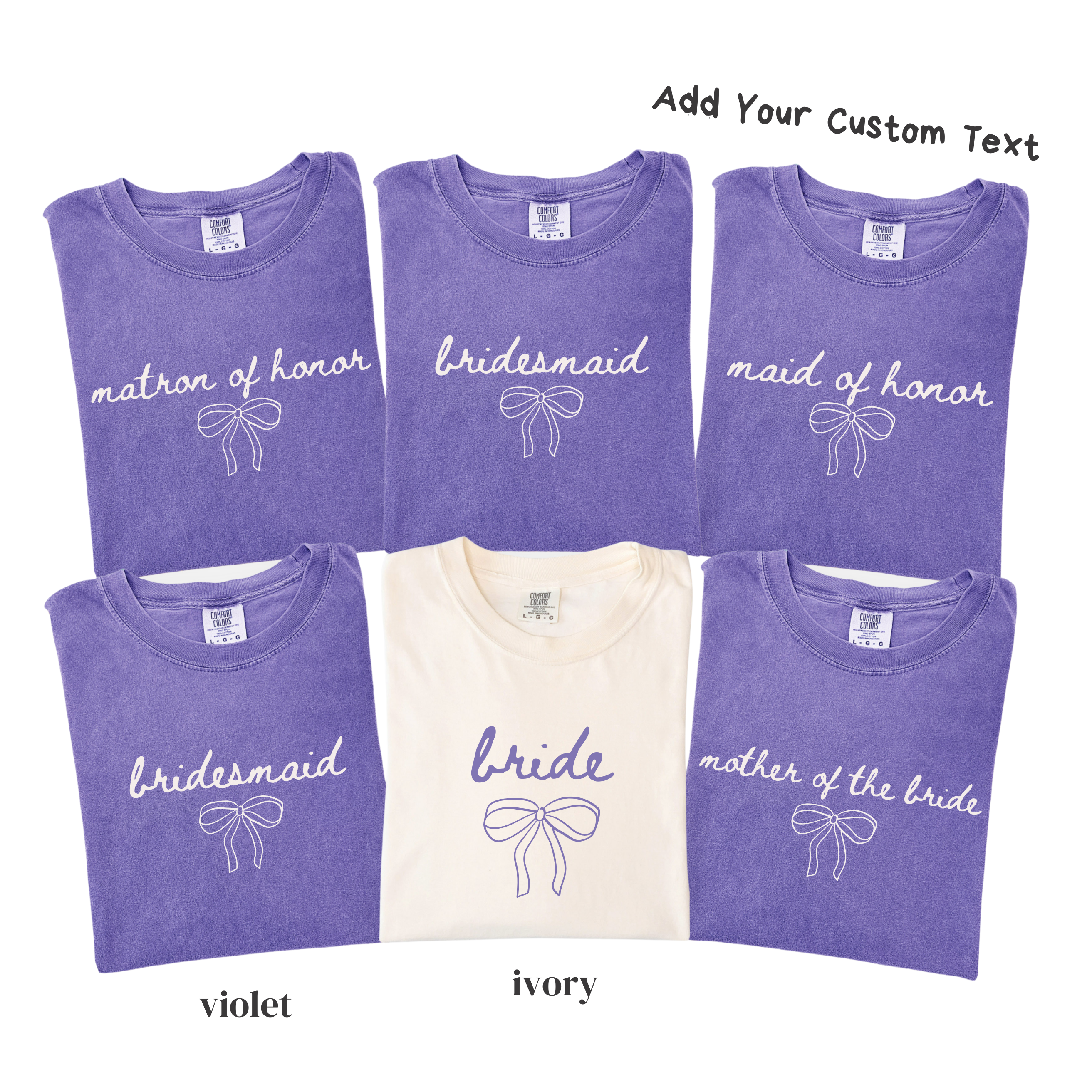 Bow Bridal Party Shirts - Bride Bridesmaid Maid of Honor Tee