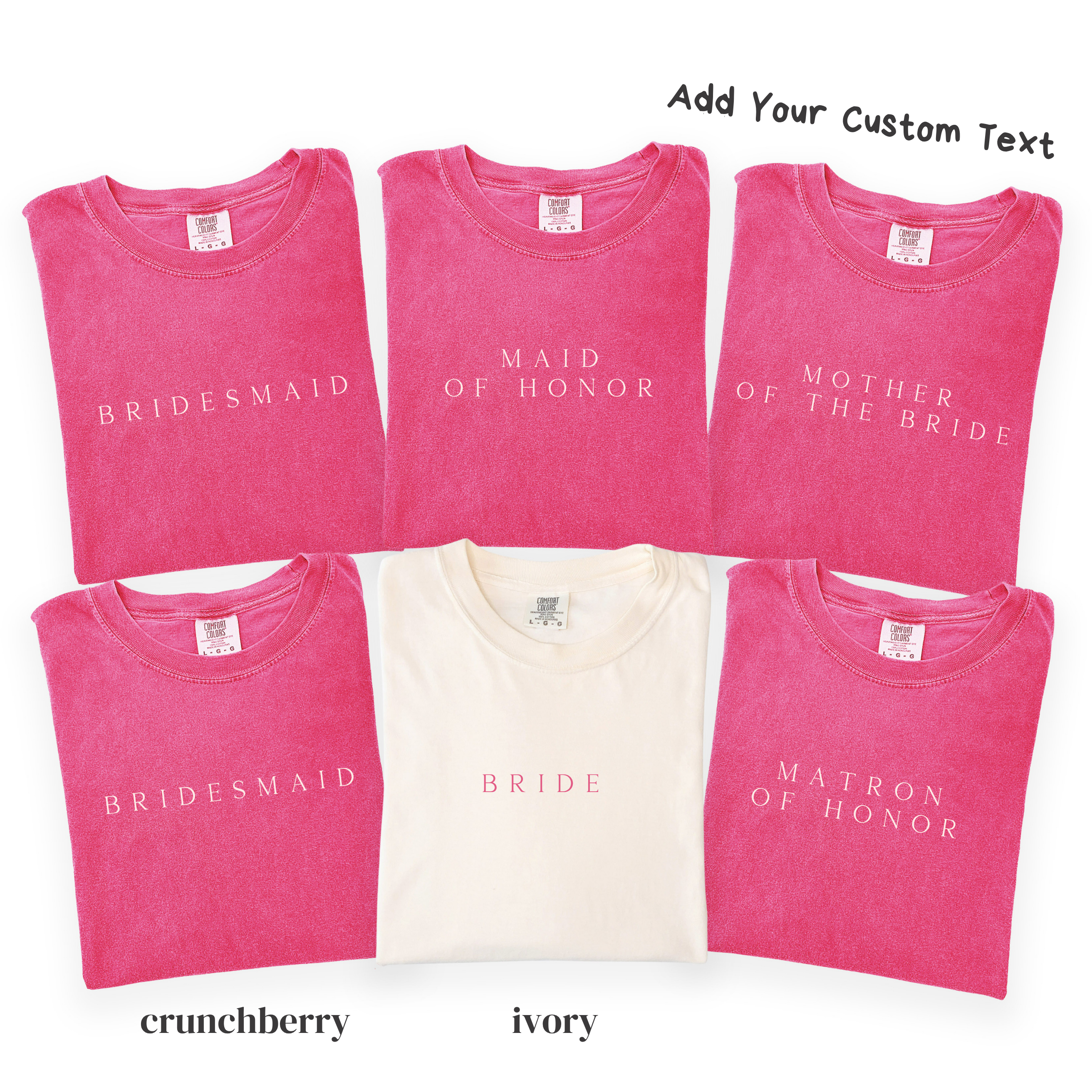 Minimal Bridal Party Shirts - Bride Bridesmaid Maid of Honor Tee