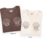 Minimal Seashell Bachelorette Tee for Bride Crew