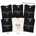 Bow Bridal Party Shirts - Bride Bridesmaid Maid of Honor Tee