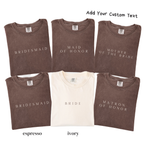 Minimal Bridal Party Shirts - Bride Bridesmaid Maid of Honor Tee