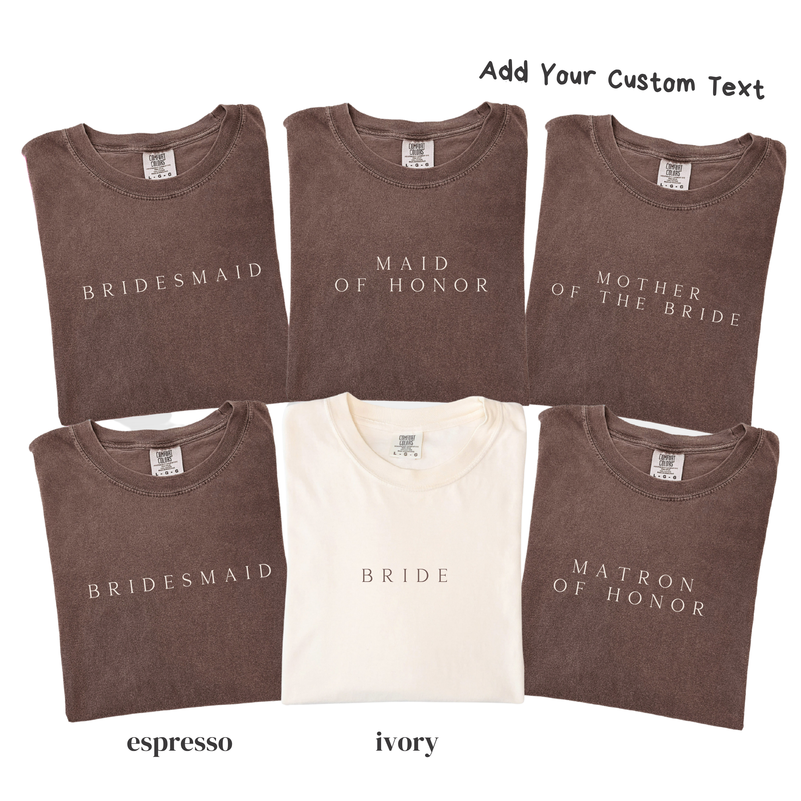 Minimal Bridal Party Shirts - Bride Bridesmaid Maid of Honor Tee