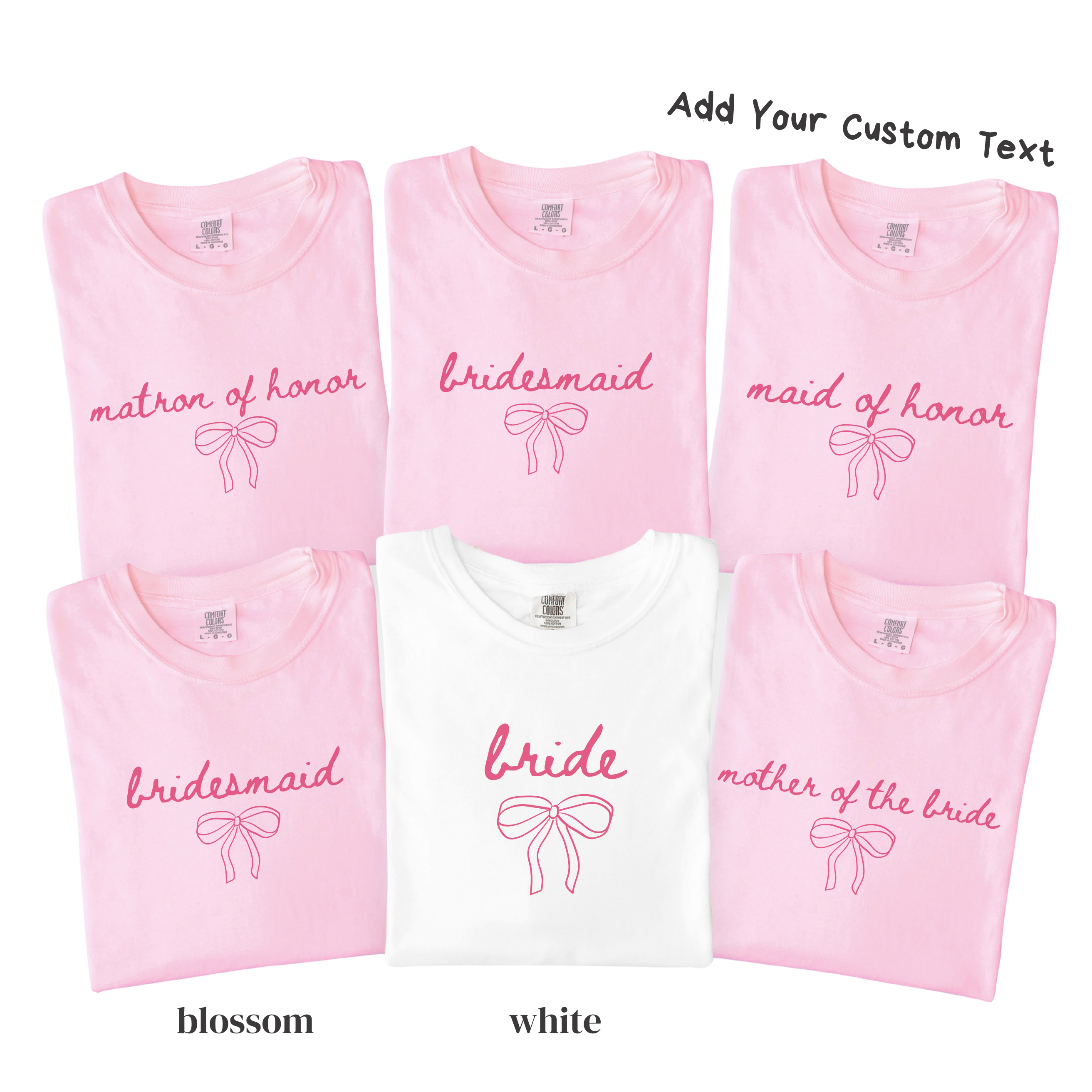 Bow Bridal Party Shirts - Bride Bridesmaid Maid of Honor Tee