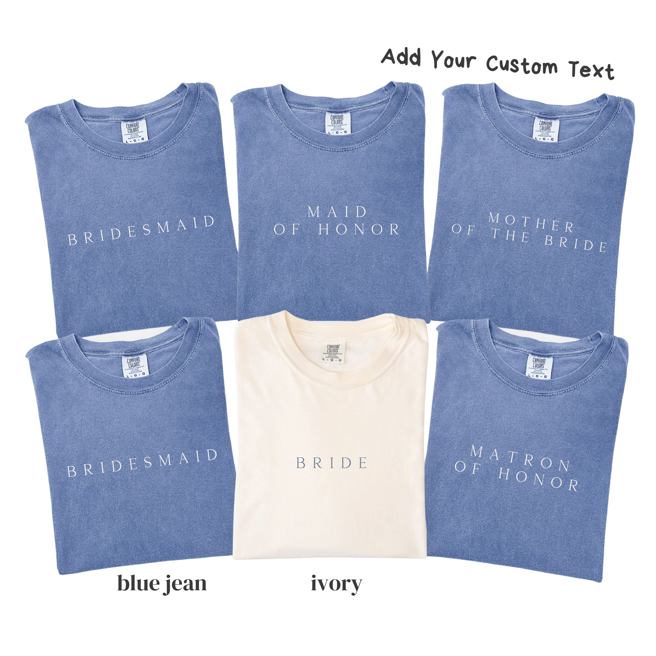 Minimal Bridal Party Shirts - Bride Bridesmaid Maid of Honor Tee