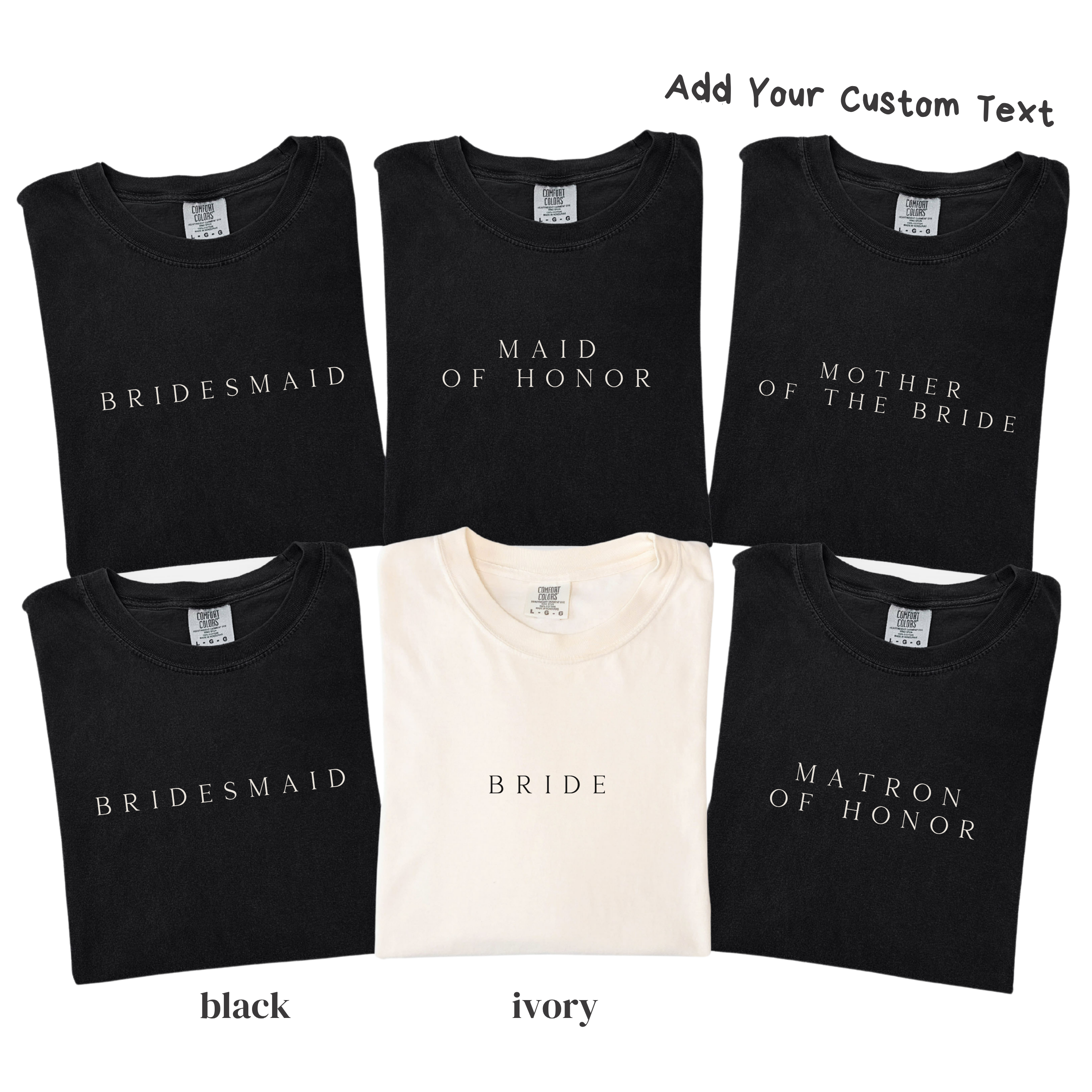 Minimal Bridal Party Shirts - Bride Bridesmaid Maid of Honor Tee