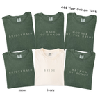 Minimal Bridal Party Shirts - Bride Bridesmaid Maid of Honor Tee