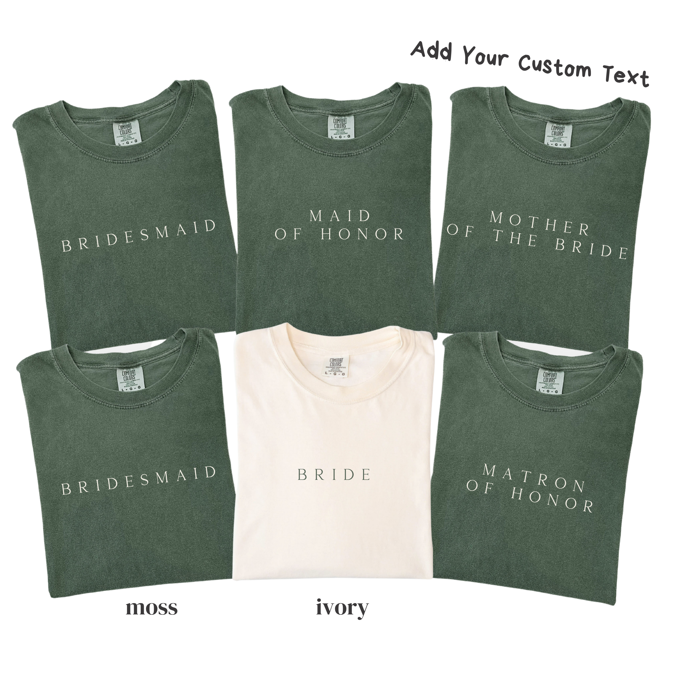 Minimal Bridal Party Shirts - Bride Bridesmaid Maid of Honor Tee