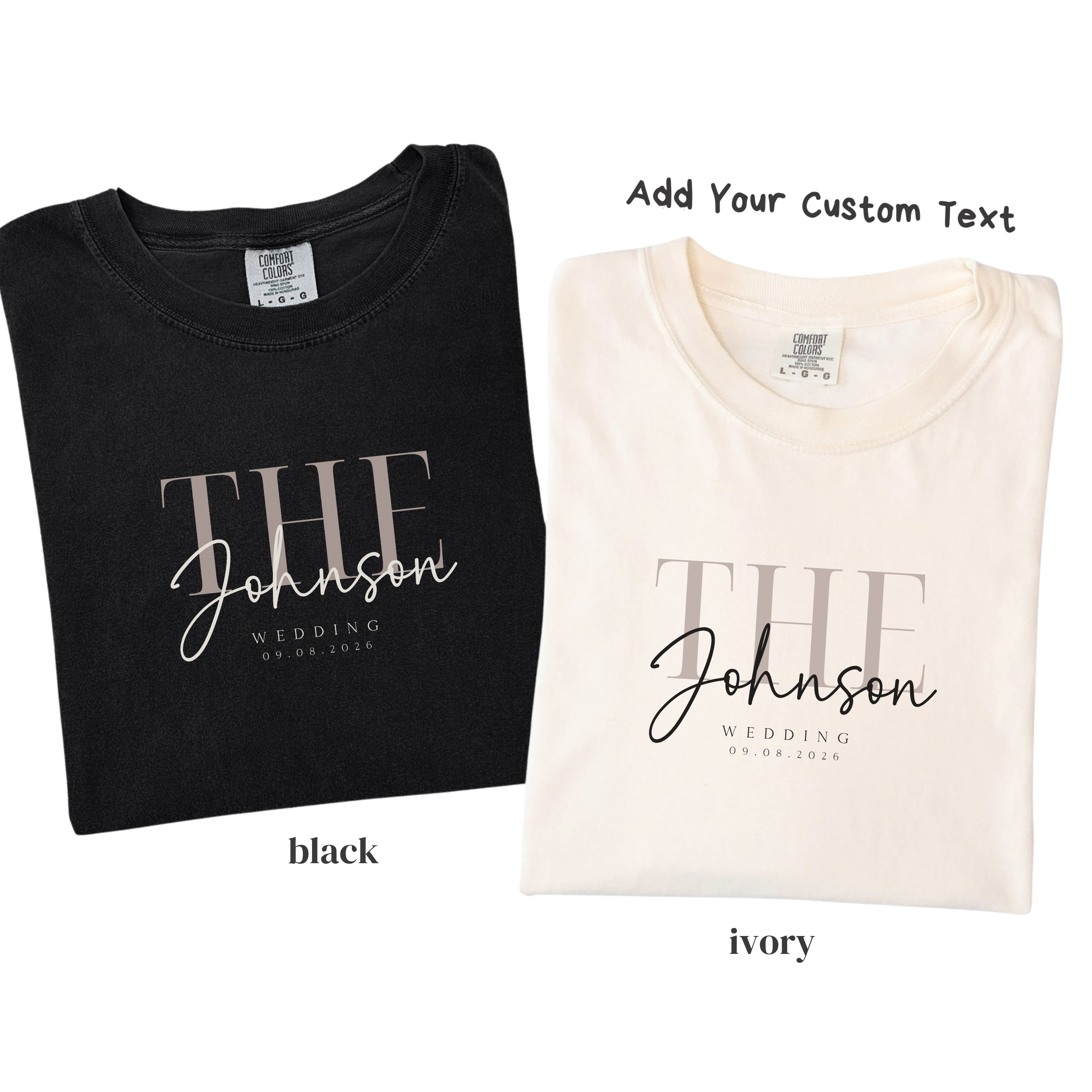 The + Family Name - Custom Wedding Crew Shirt