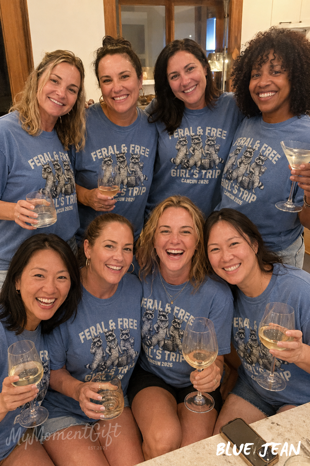 Feral & Free Girls Trip Shirts – Funny Raccoon Vacation Tees