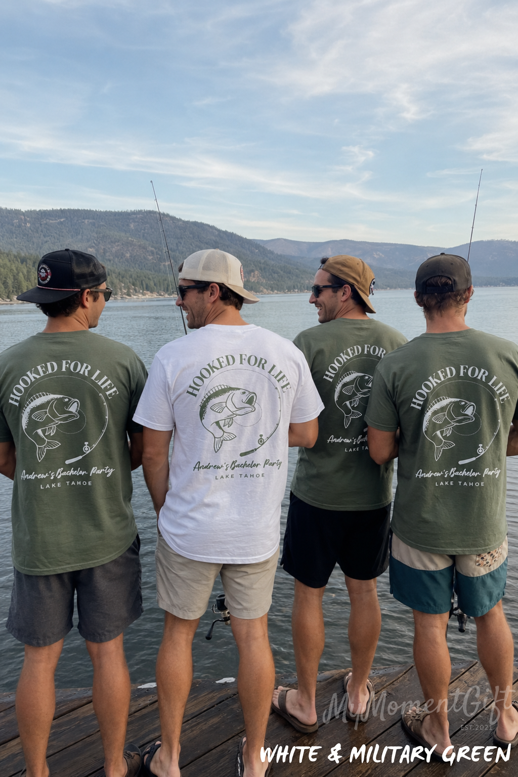 Fishing Bachelor Party Shirts – Hooked for Life Groom Crew Tees