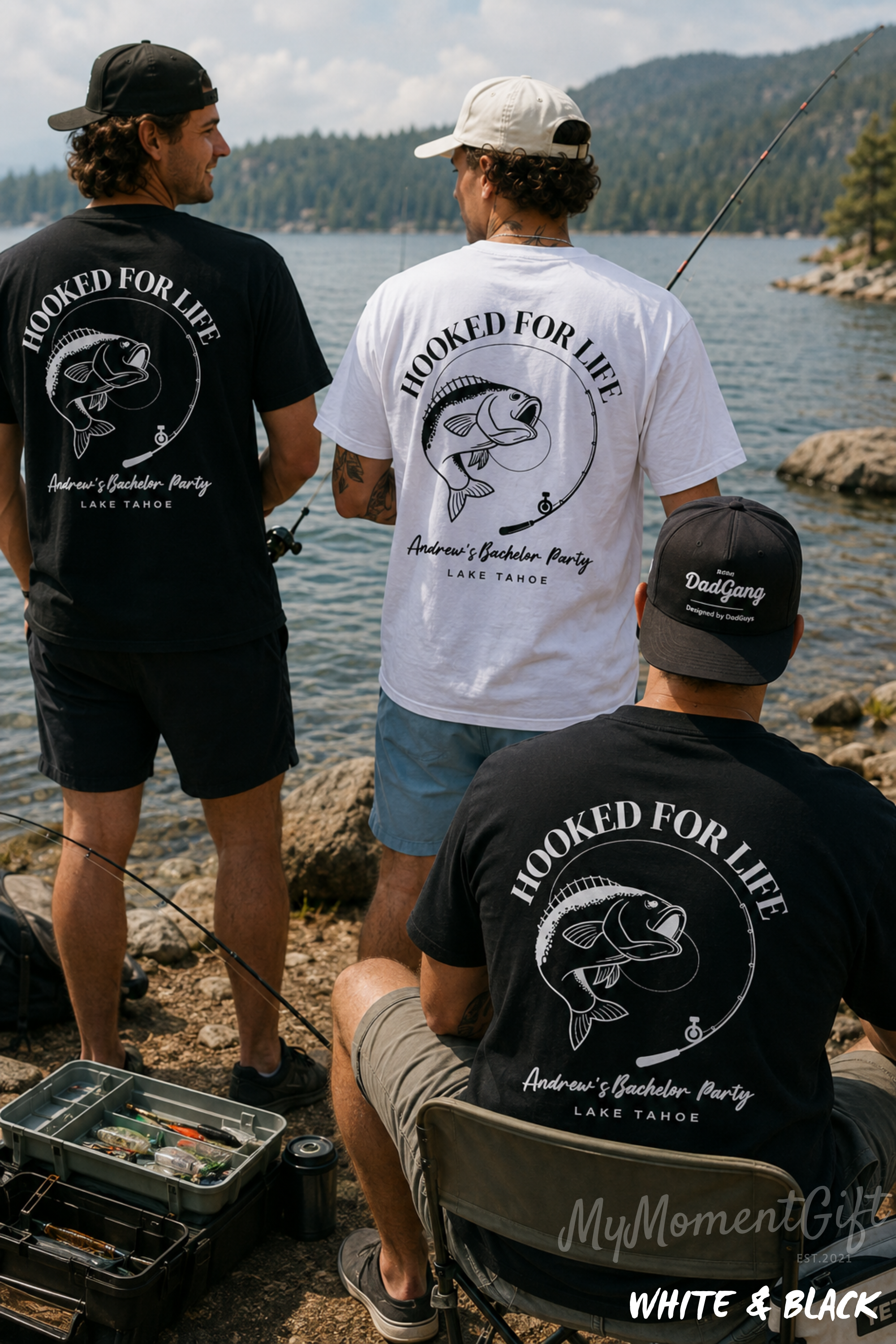 Fishing Bachelor Party Shirts – Hooked for Life Groom Crew Tees