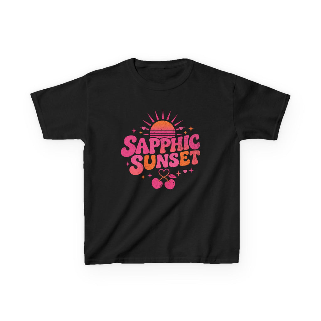 Sapphic Sunset Baby Tee | Lesbian Pride Y2K Shirt