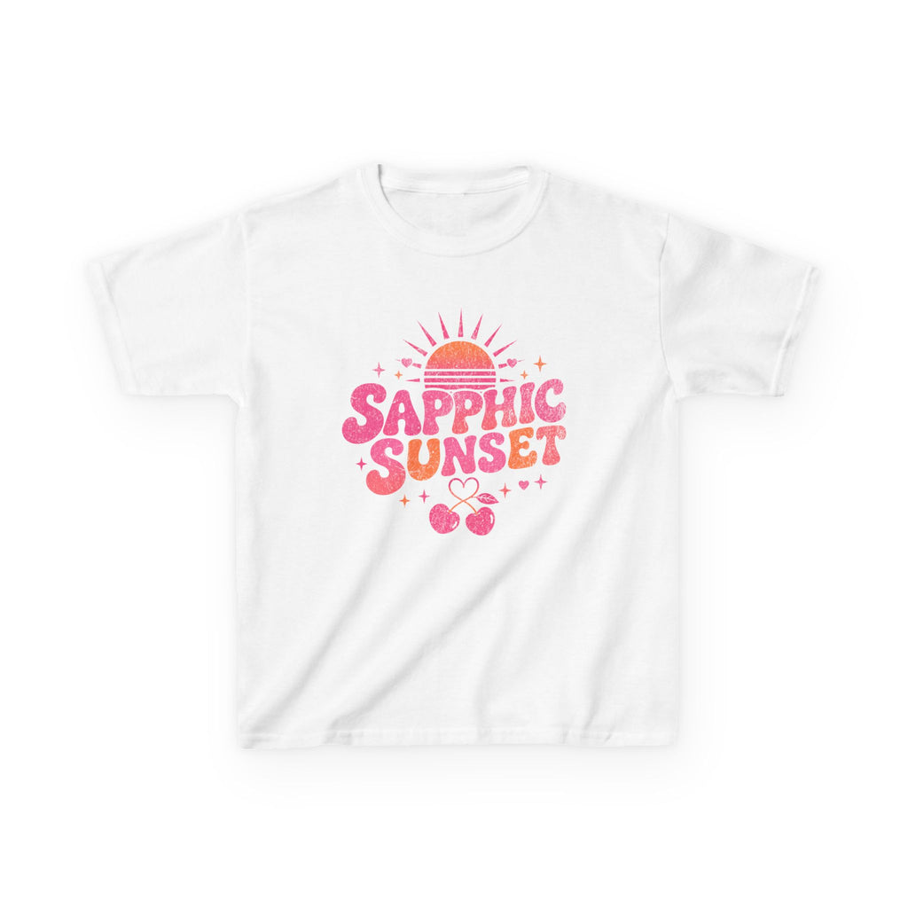 Sapphic Sunset Baby Tee | Lesbian Pride Y2K Shirt