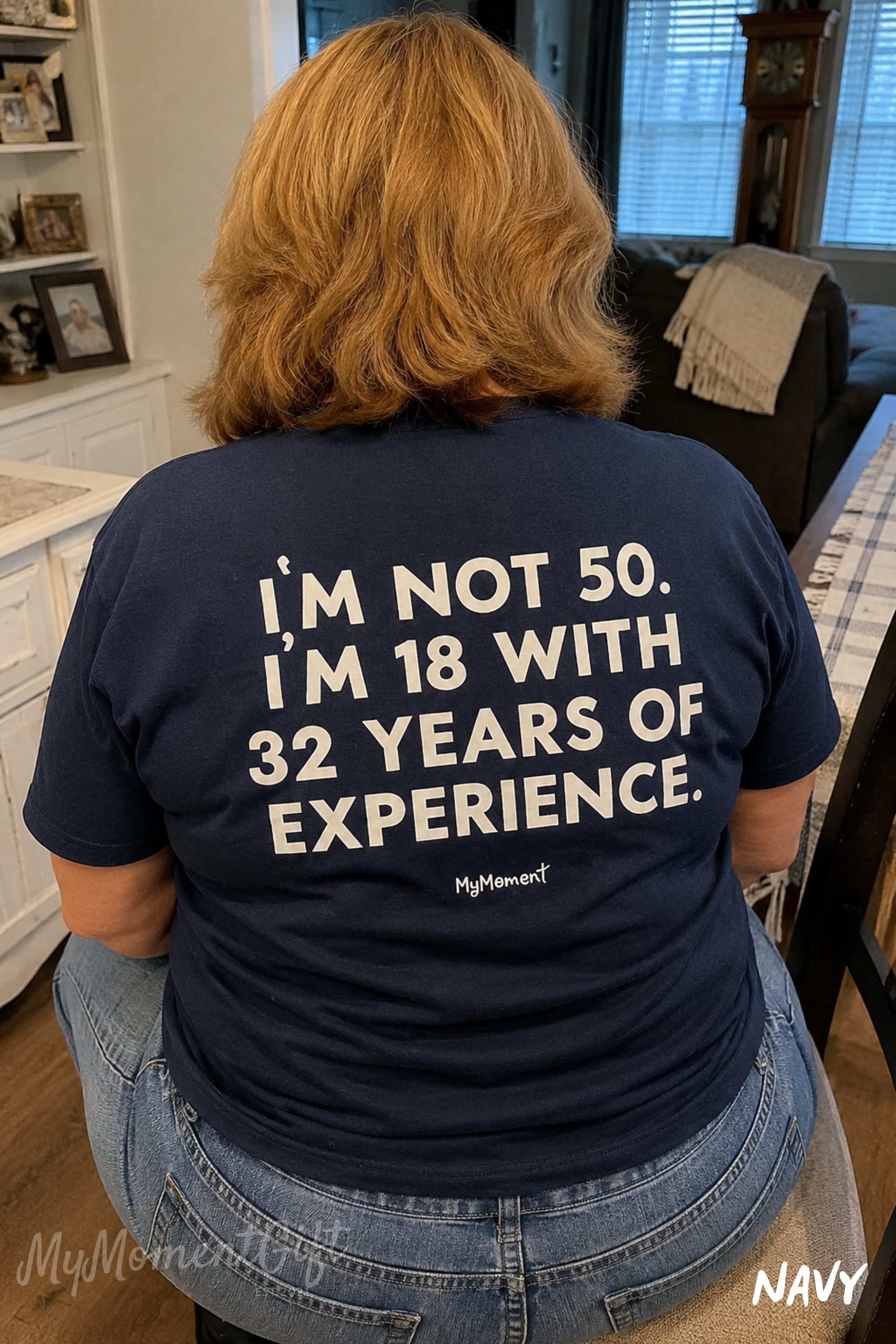 Funny 50th Birthday T-Shirt - I’m Not 50, I’m 18 With 32 Years of Experience
