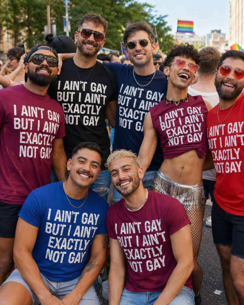 LGBT Funny Shirt - I ain't gay but I ain't exactly not gay