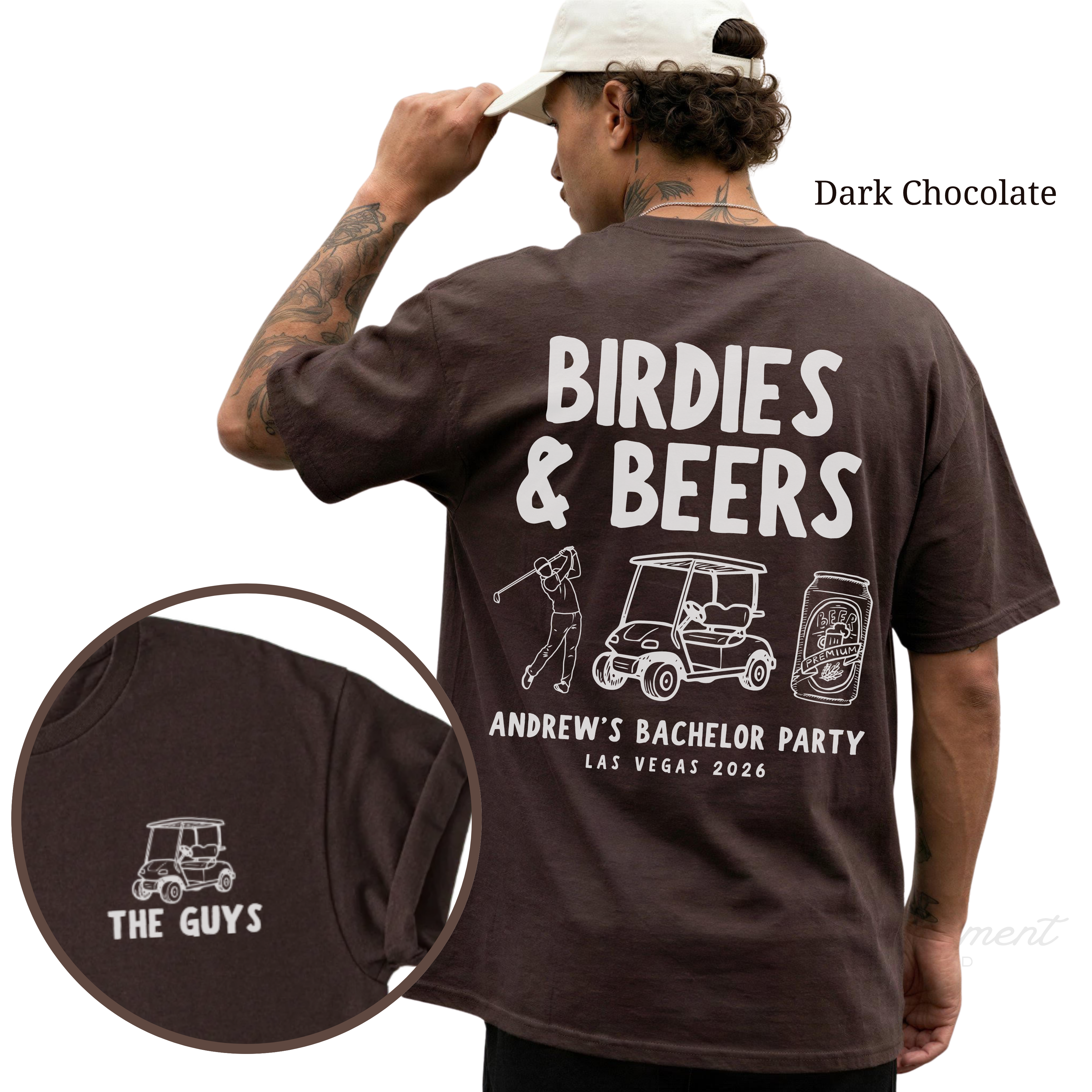 Birdies & Beers Golf Bachelor Party Shirts | Custom Golf Trip Shirts