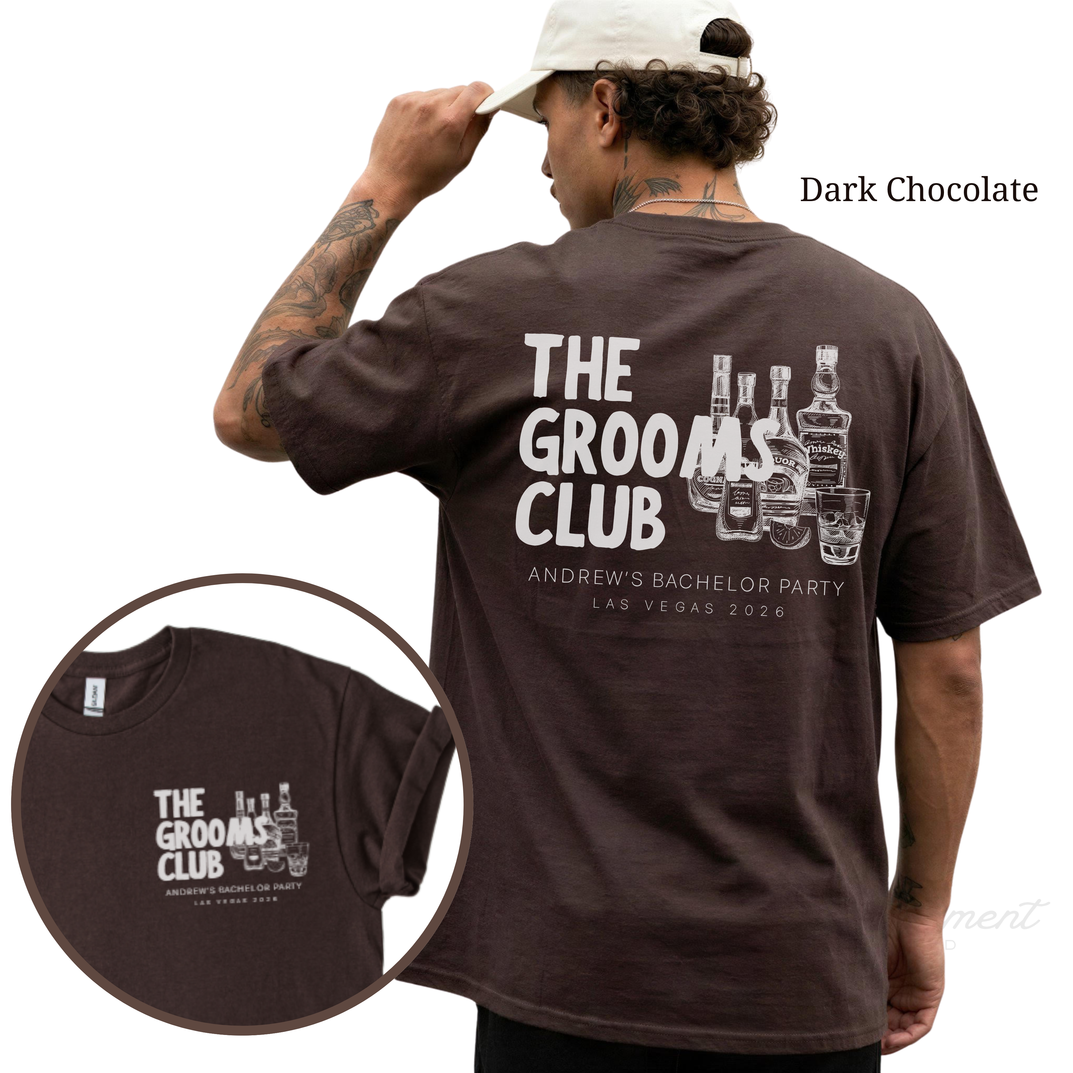 Personalized Groom and Groomsmen Shirts | The Grooms Club Bachelor Party Tees