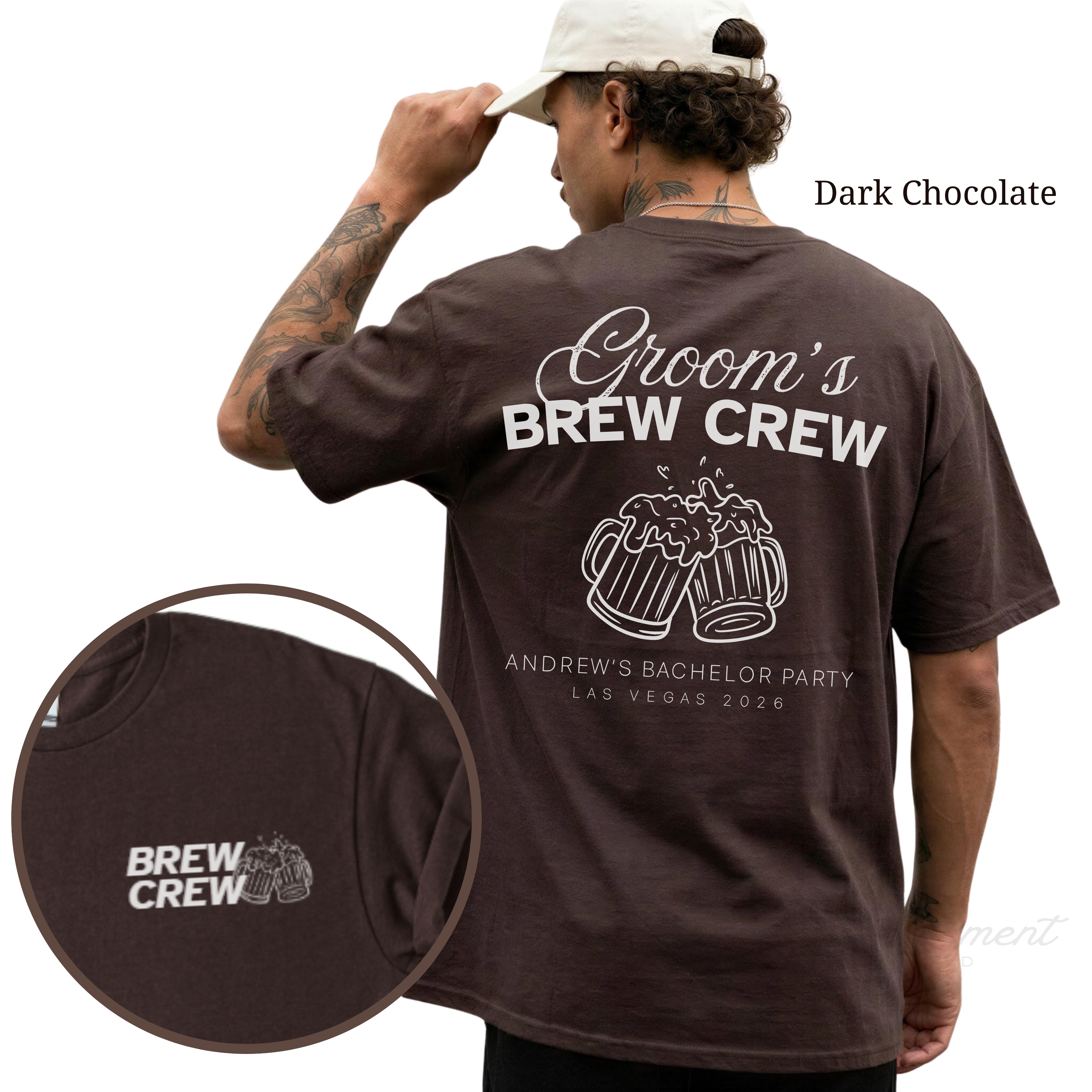 Personalized Groom’s Brew Crew Bachelor Party Shirts | Brews Before I Do Groom and Groomsmen Tees