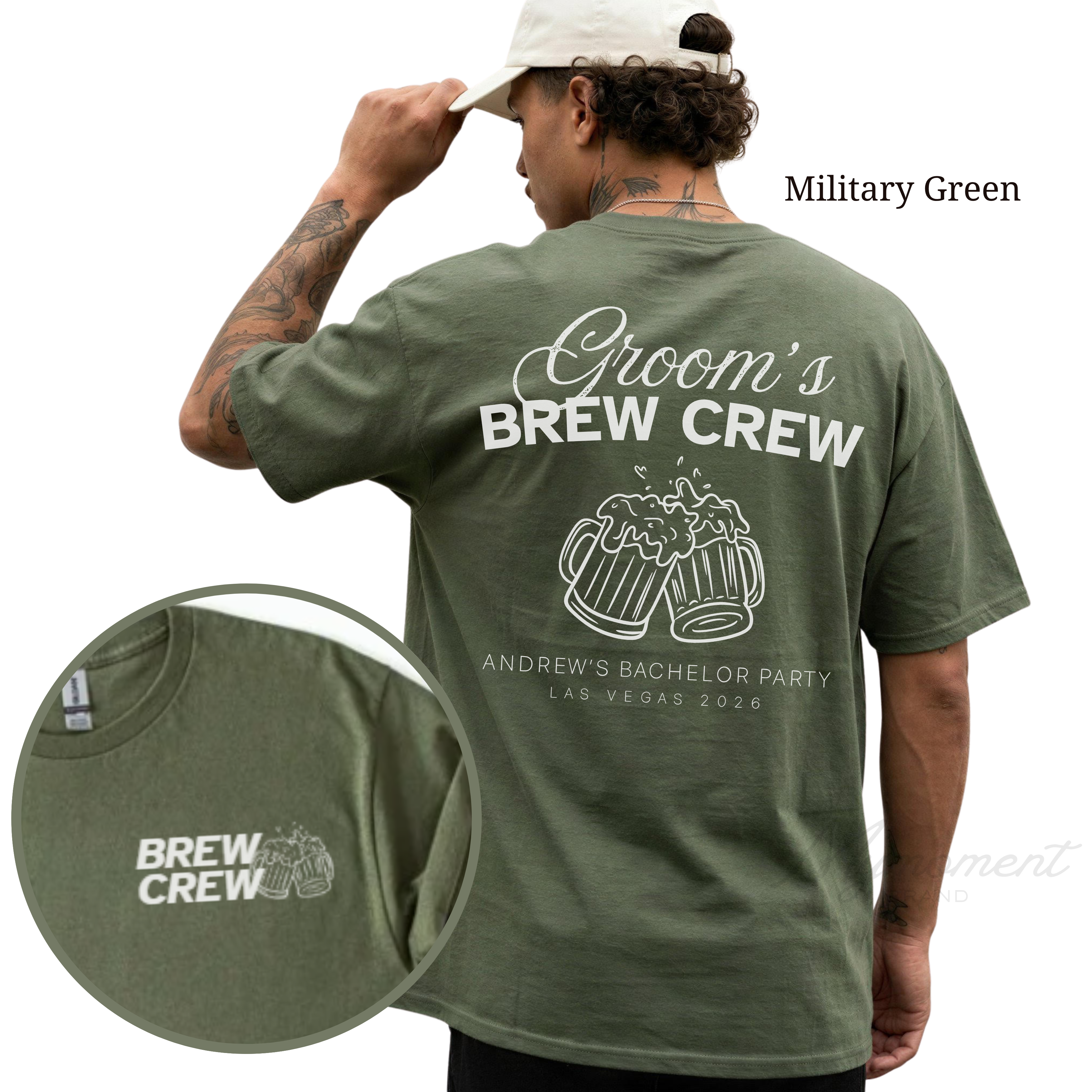 Personalized Groom’s Brew Crew Bachelor Party Shirts | Brews Before I Do Groom and Groomsmen Tees