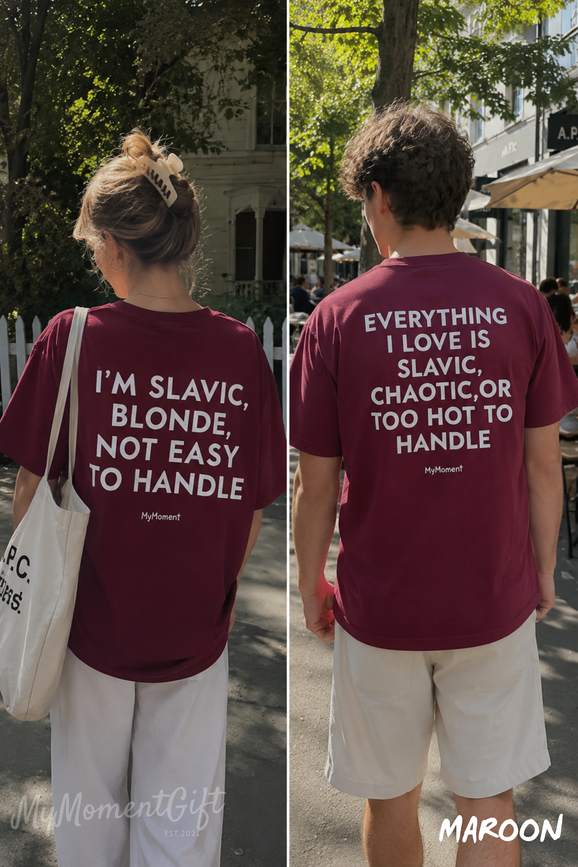 Matching Slavic Couple Shirts – I’m Slavic Blonde & Everything I Love Is Slavic Tees